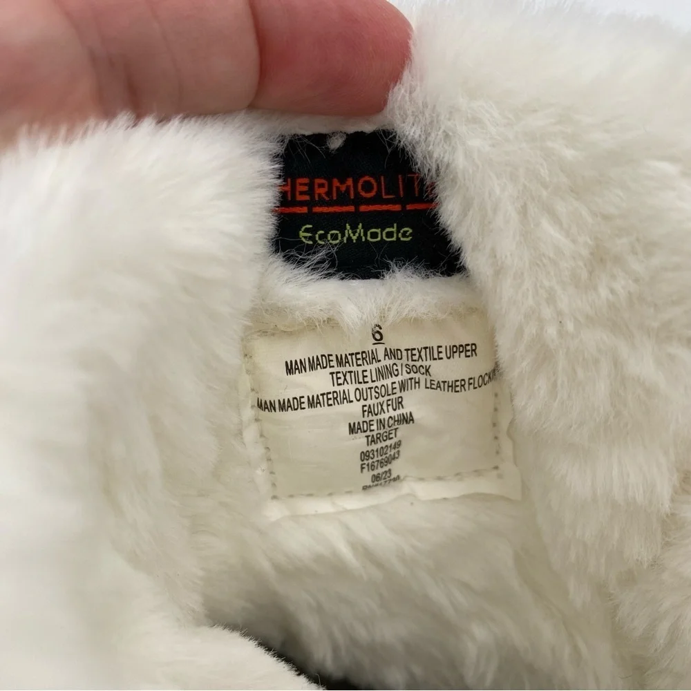 Cat & Jack Thermolite Unicorn Faux Fur Lined Little Girl Snow Boots Shoes Size 6